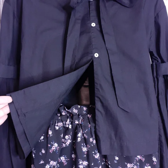 Free People So Obviously Yours poplin bell sleeve blouse bow details & buttons - Picture 8 of 15